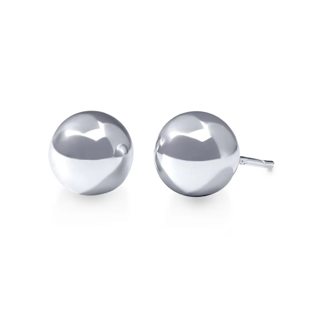 Ball Stud Earrings in Sterling Silver