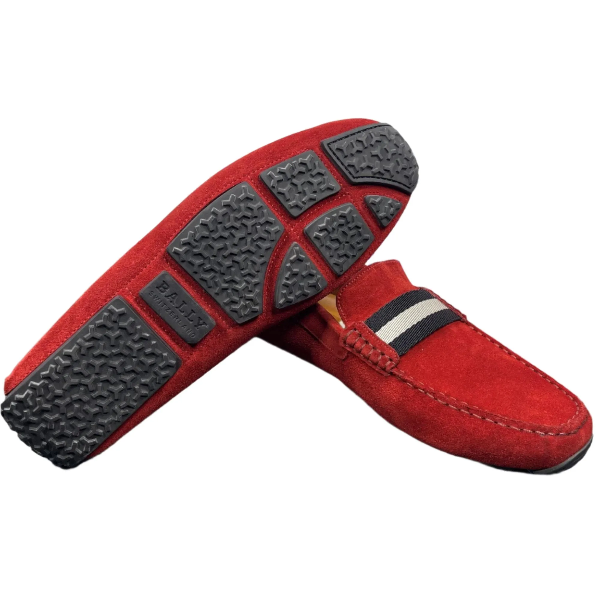 Bally Pearce Red Suede Drivers