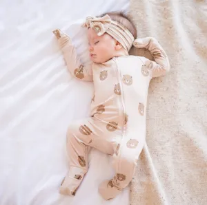 Bamboo 2-Way Convertible Zip Romper-Teddy