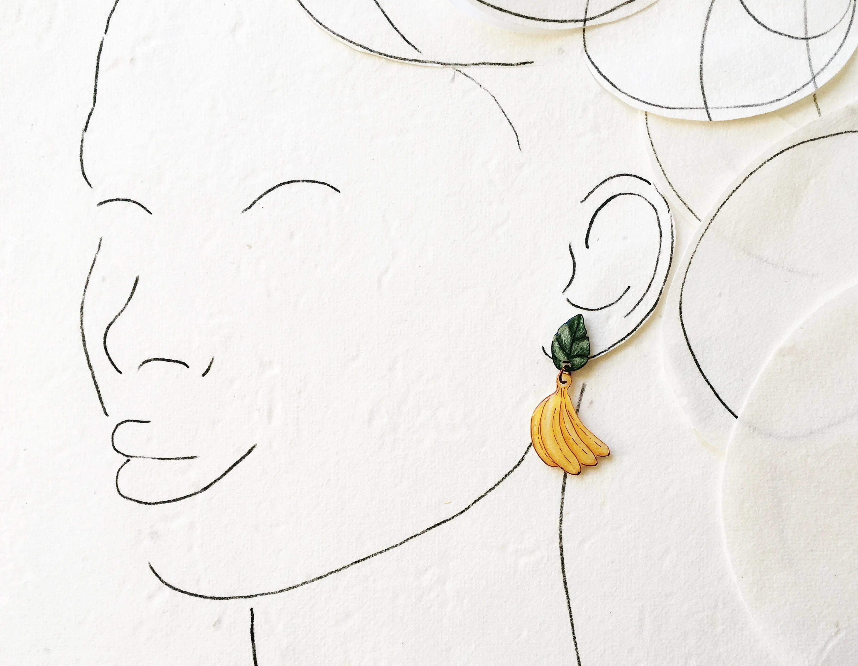 Banana Bunch Statement Drop Earrings
