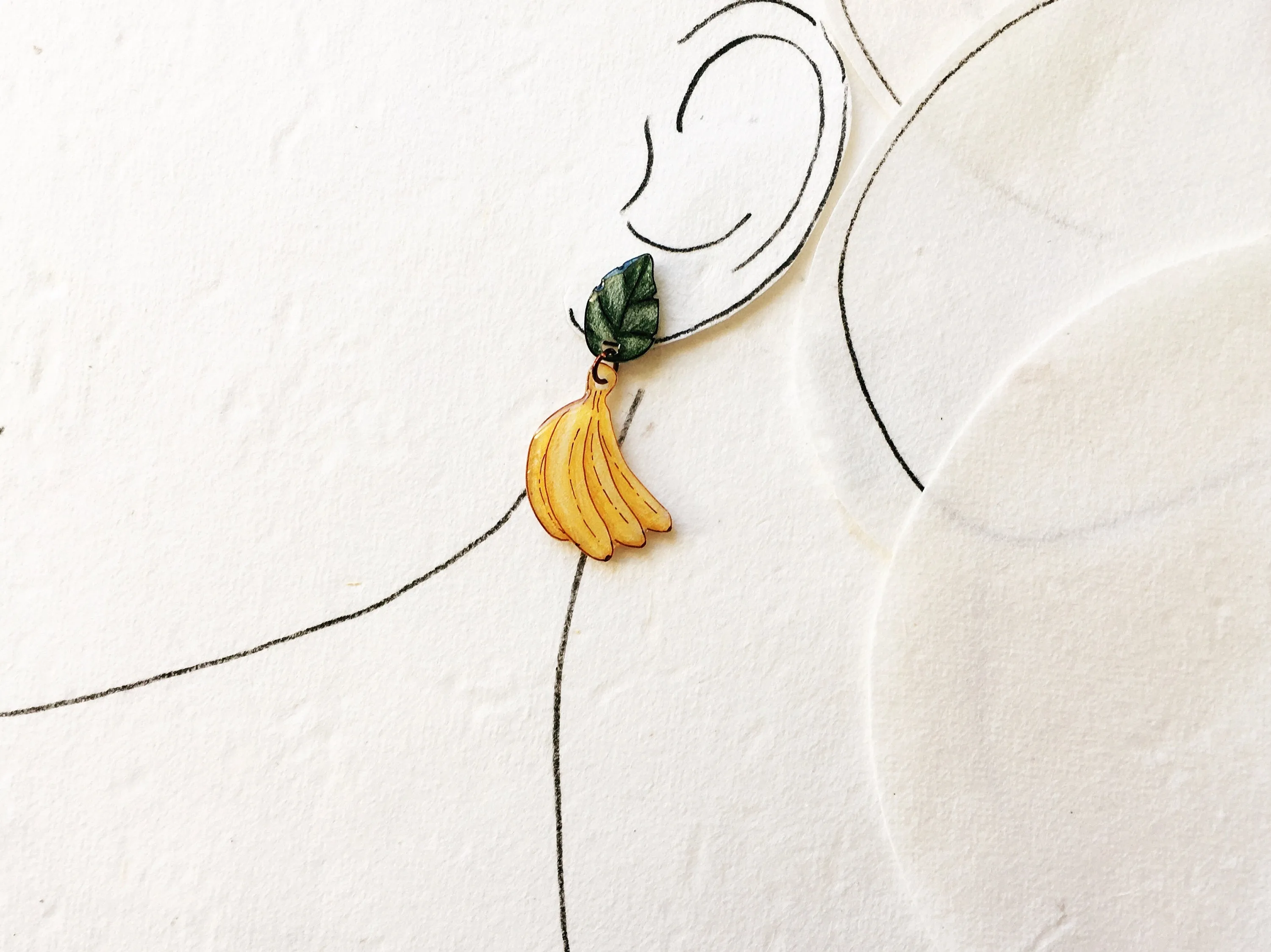 Banana Bunch Statement Drop Earrings