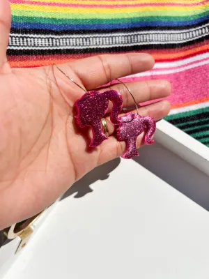 Barbie Glitter hoops