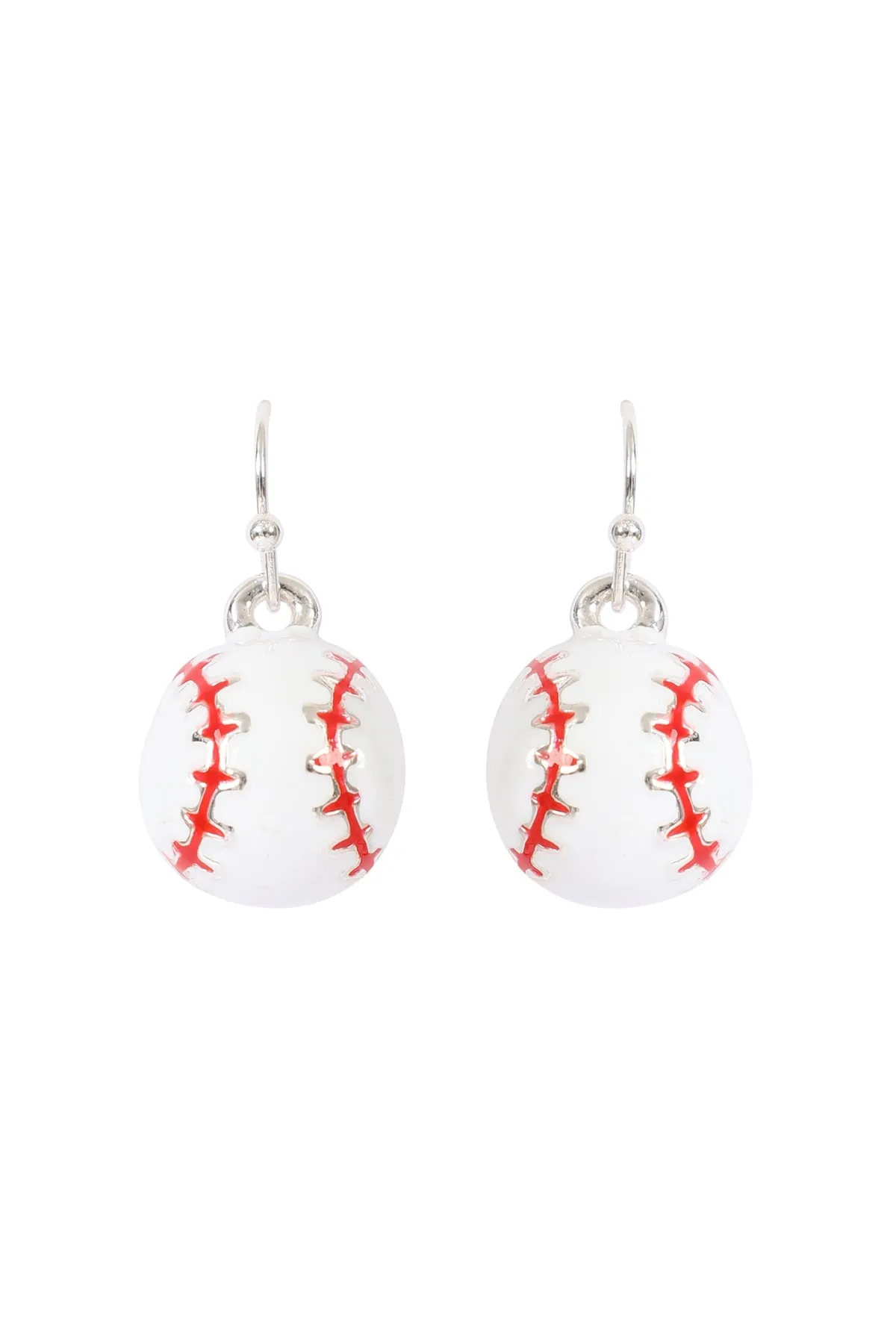 BASEBALL EPOXY SPORTS DANGLE HOOK EARRINGS