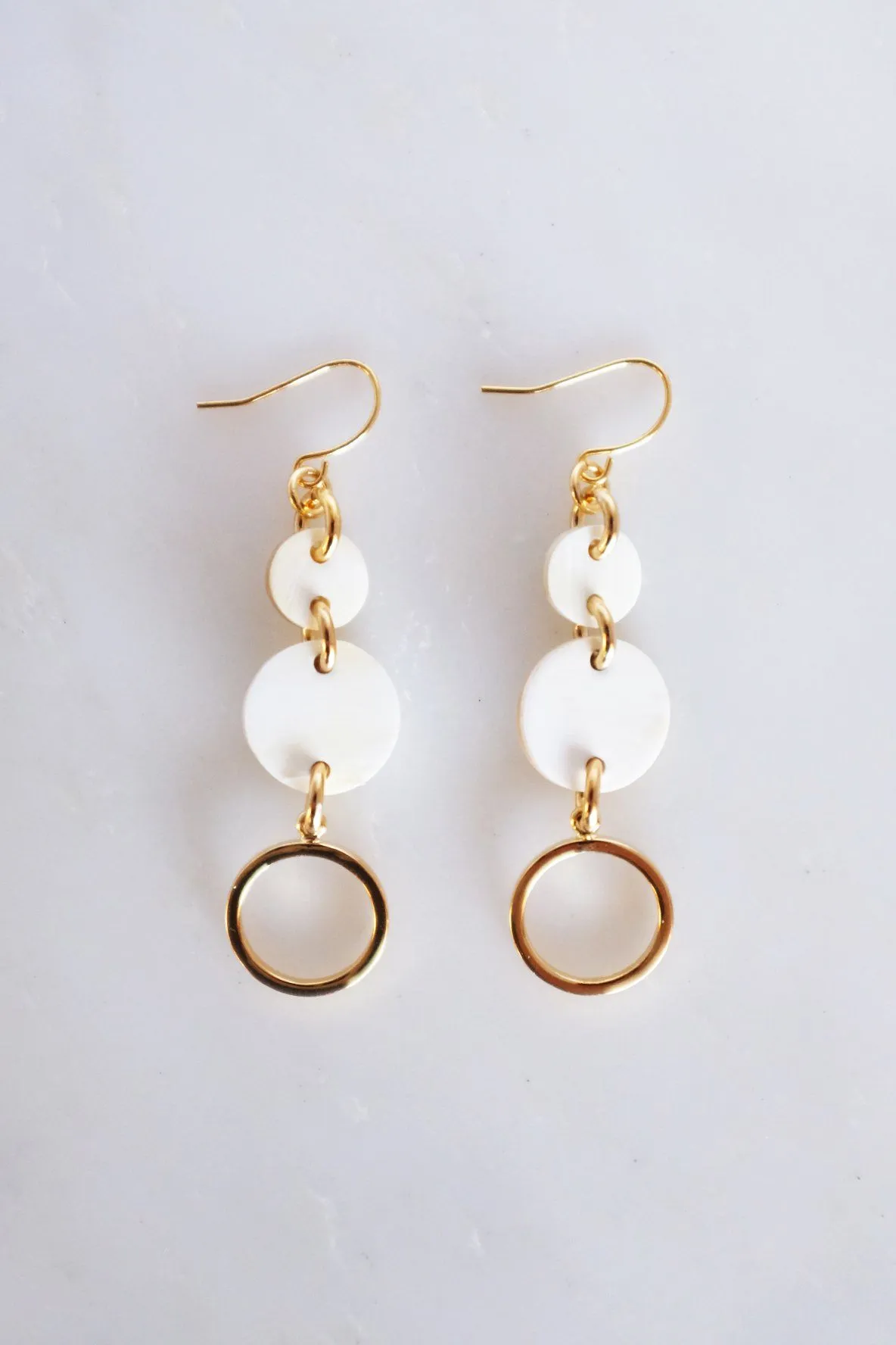 Be Crescent Drop Buffalo Horn Dangle Earrings