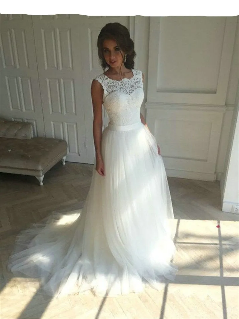 Beautiful Lace Up Princess Wedding Dress Featuring High Neck Multi Layers Skirt And A-line Bodice