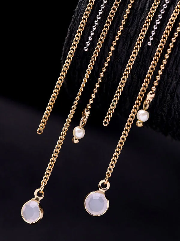 Bee Pattern Tassel Long Earrings