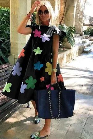 Billie - Beautiful soft dress with A-line print.