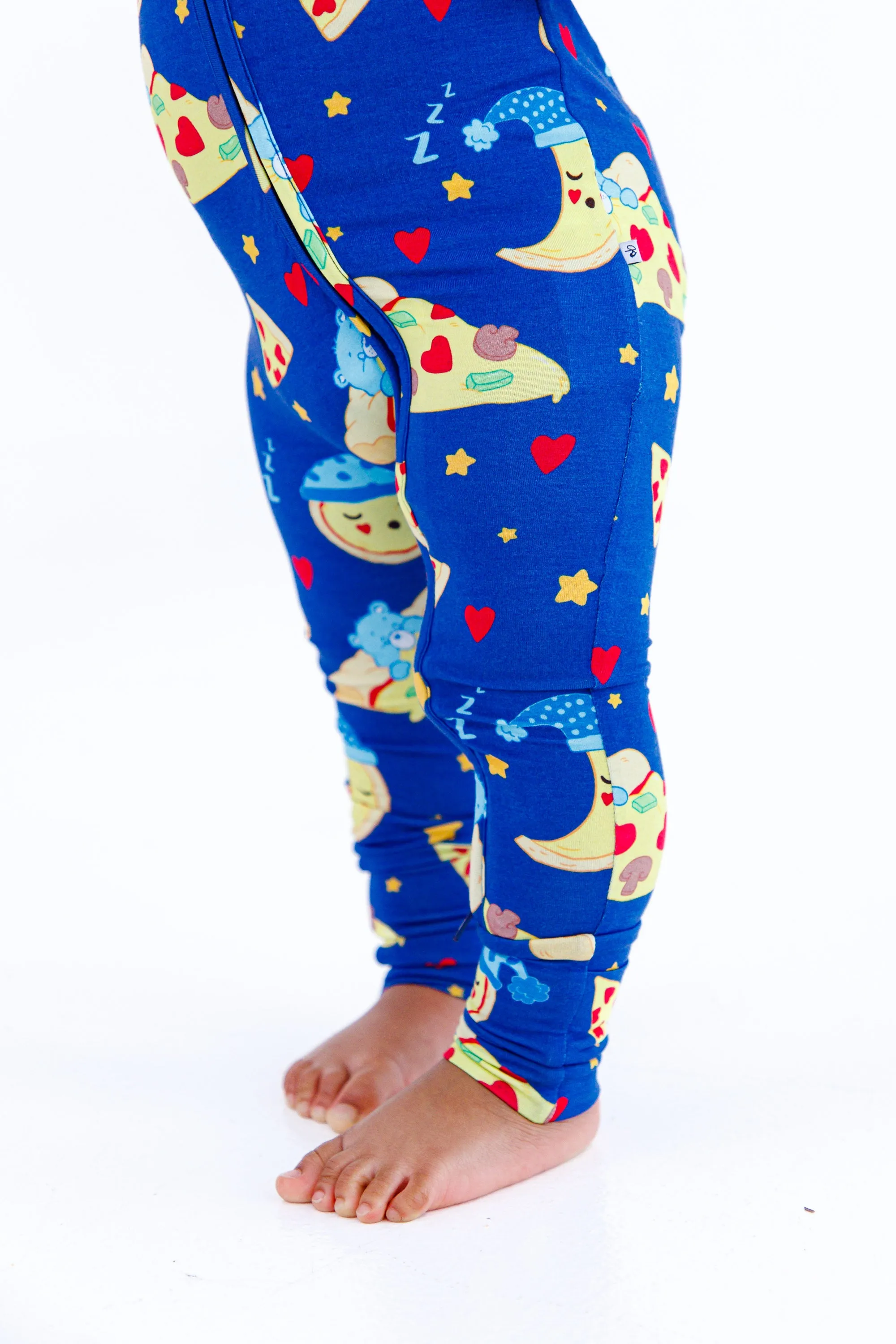 Birdie Bean Care Bears™ Bedtime Pizza Print Convertible Baby Romper