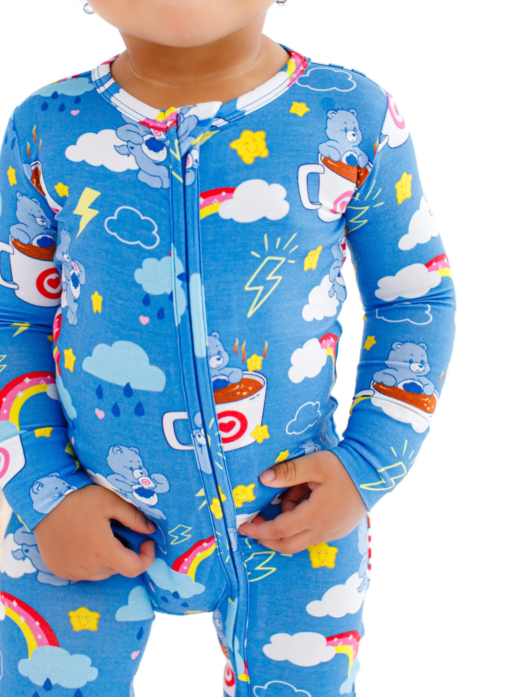 Birdie Bean Care Bears™ Grumpy Coffee Print Convertible Baby Romper