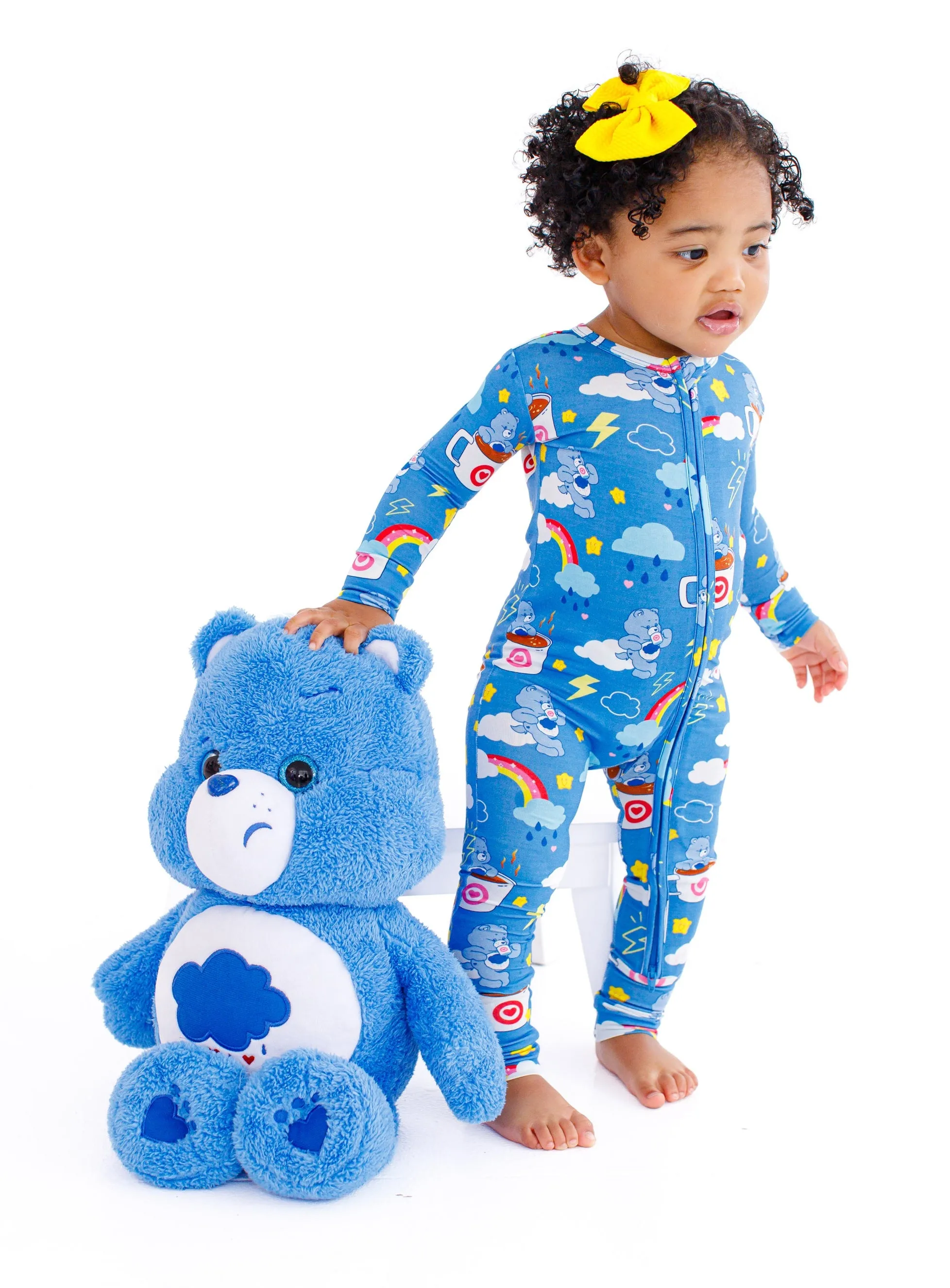 Birdie Bean Care Bears™ Grumpy Coffee Print Convertible Baby Romper
