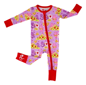 Birdie Bean Care Bears™ PIZZA VALENTINE Print Convertible Baby Romper