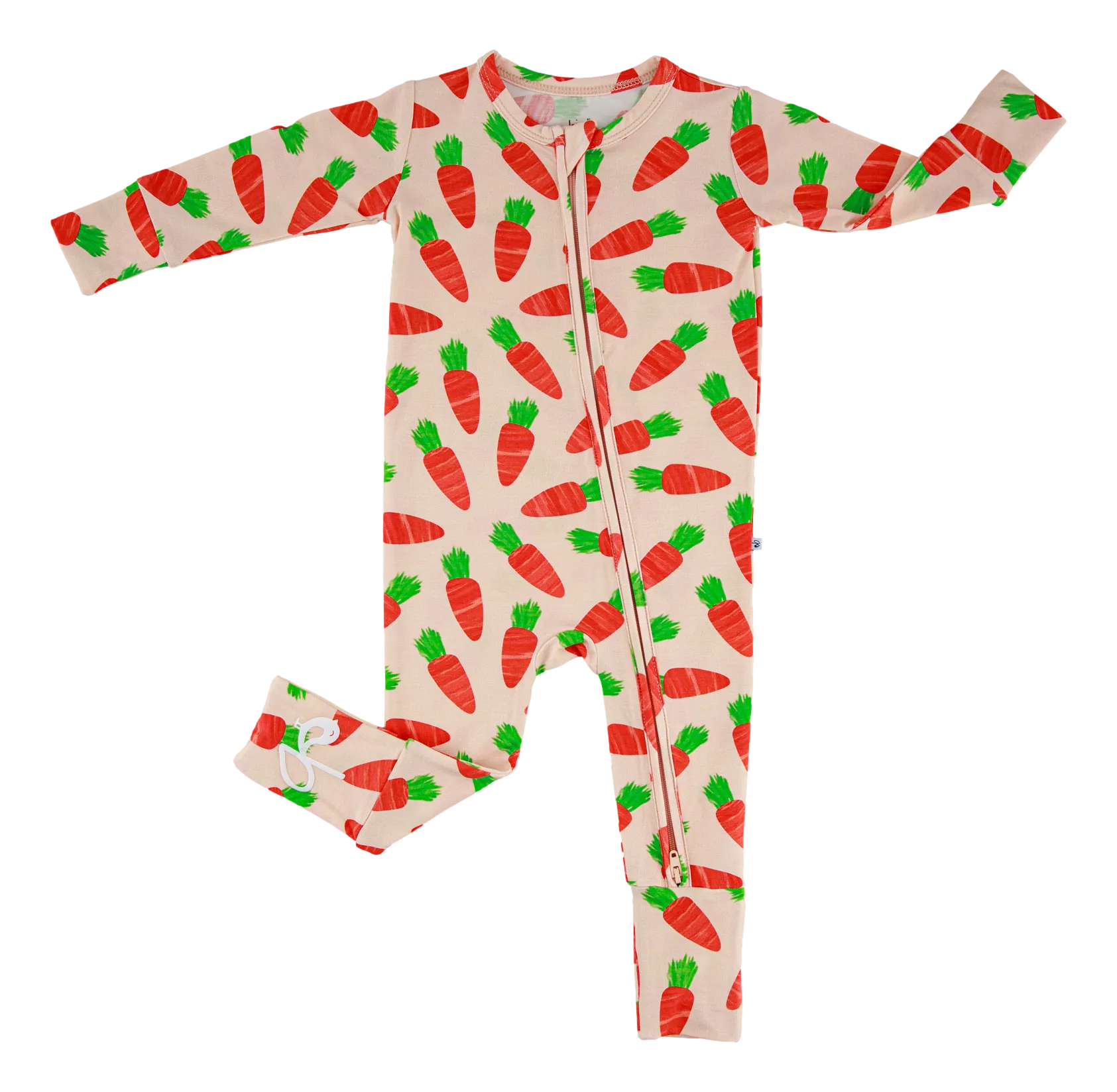 Birdie Bean Easter Carrots Ezra Print Convertible Baby Romper