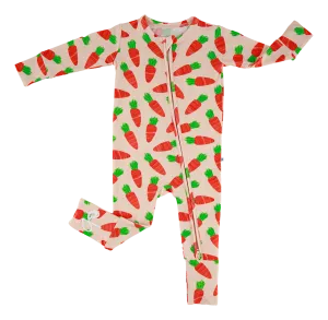 Birdie Bean Easter Carrots Ezra Print Convertible Baby Romper