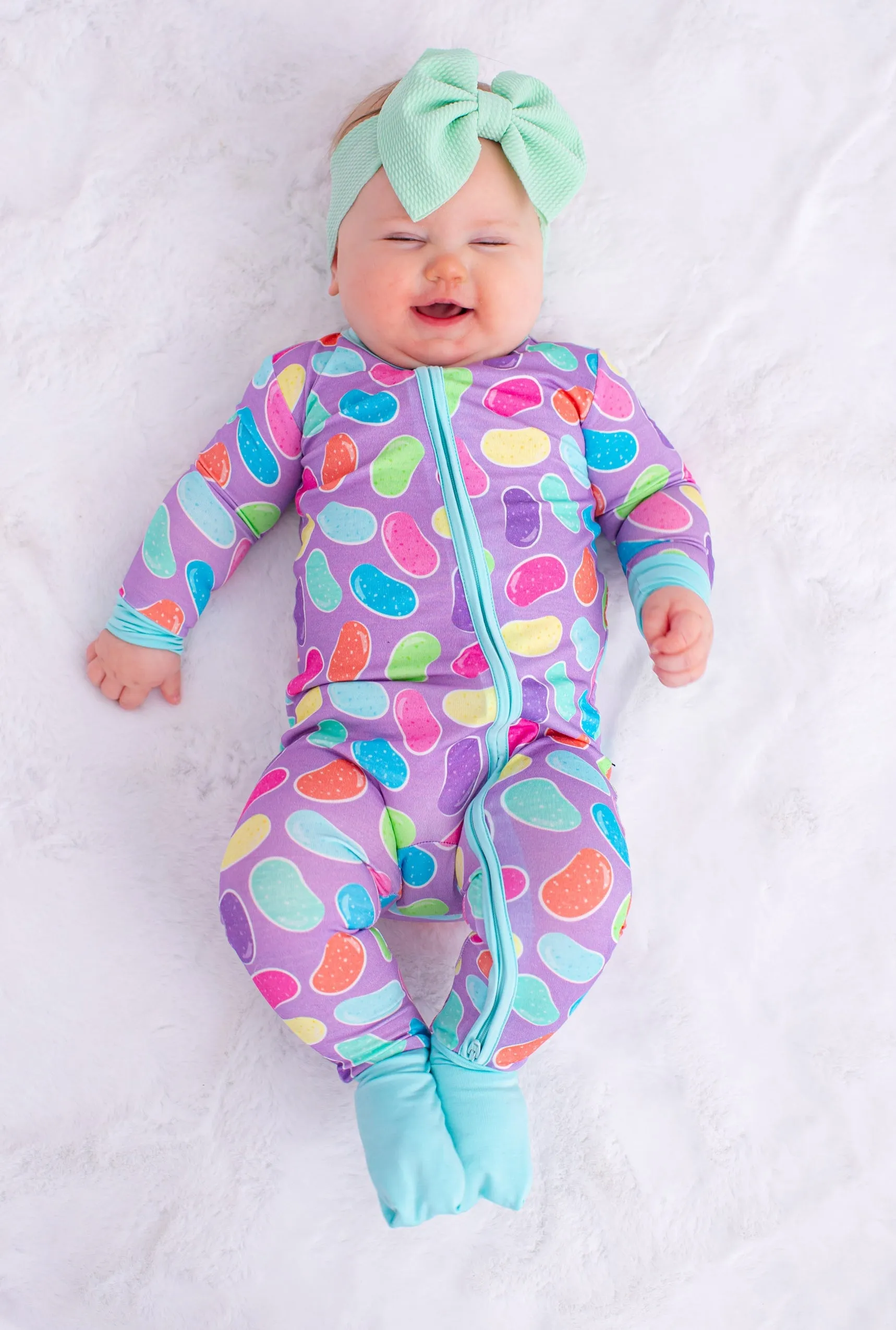 Birdie Bean Easter Jellybeans Julie Print Convertible Baby Romper