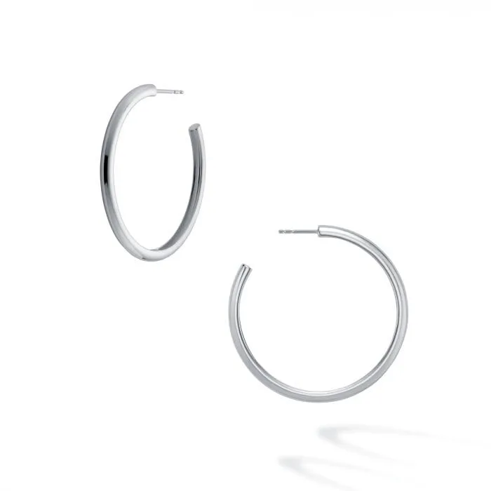 Birks Sterling Bold Round 35mm Hoops