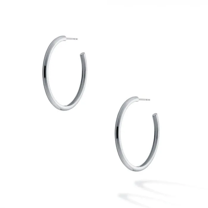Birks Sterling Bold Round 35mm Hoops