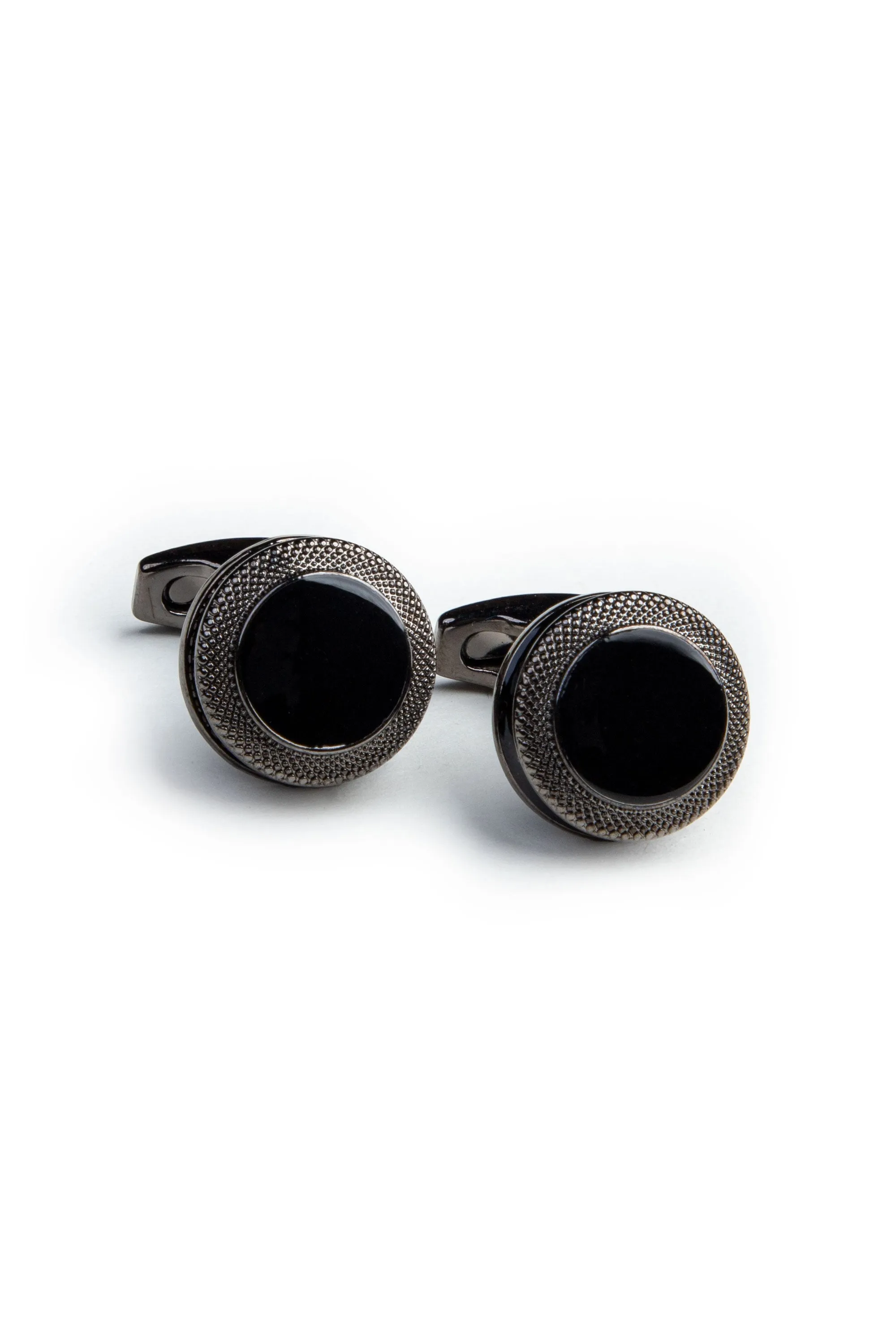 Black and Silver Cufflinks