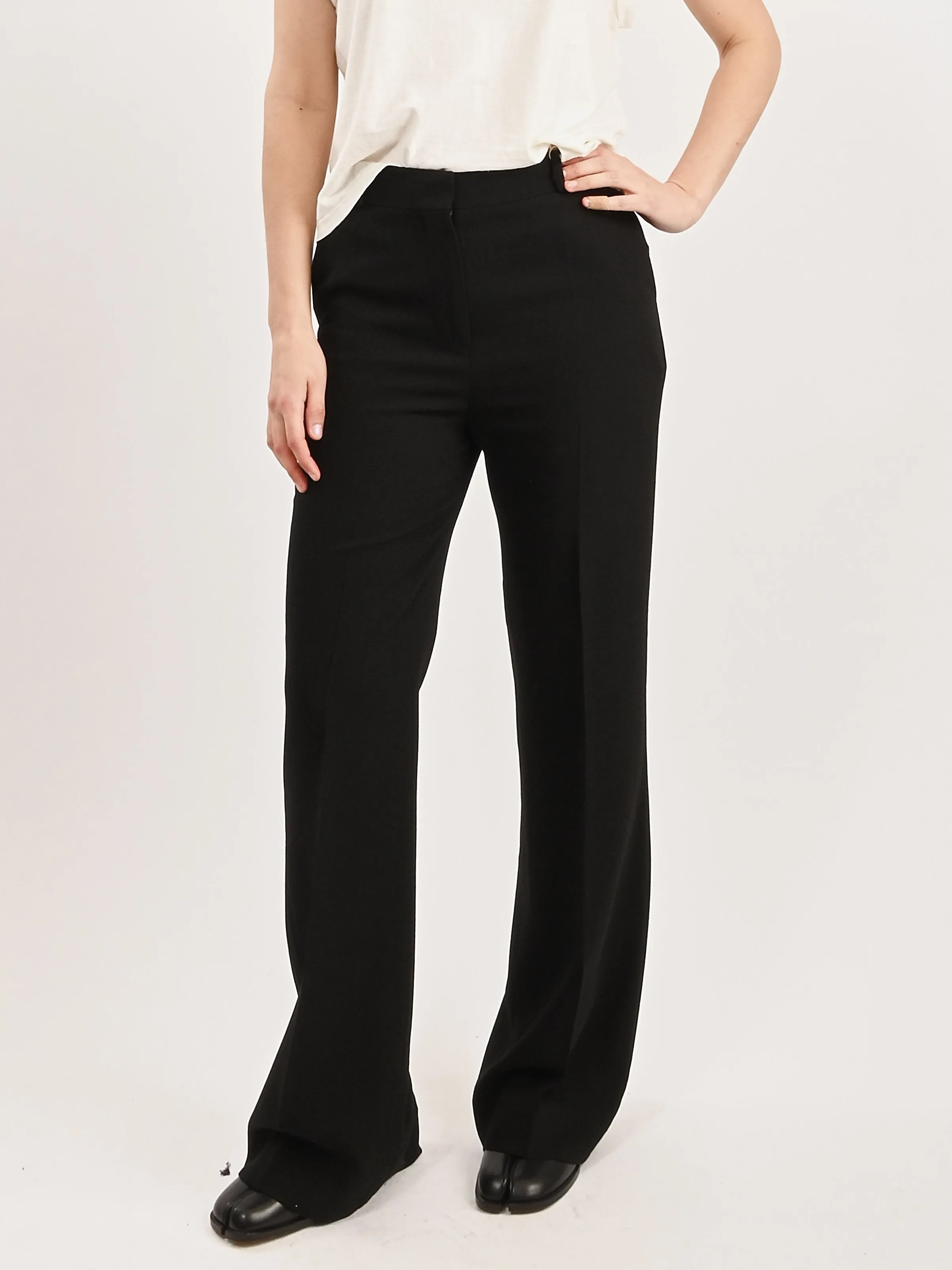 Black Flared Evening Trousers