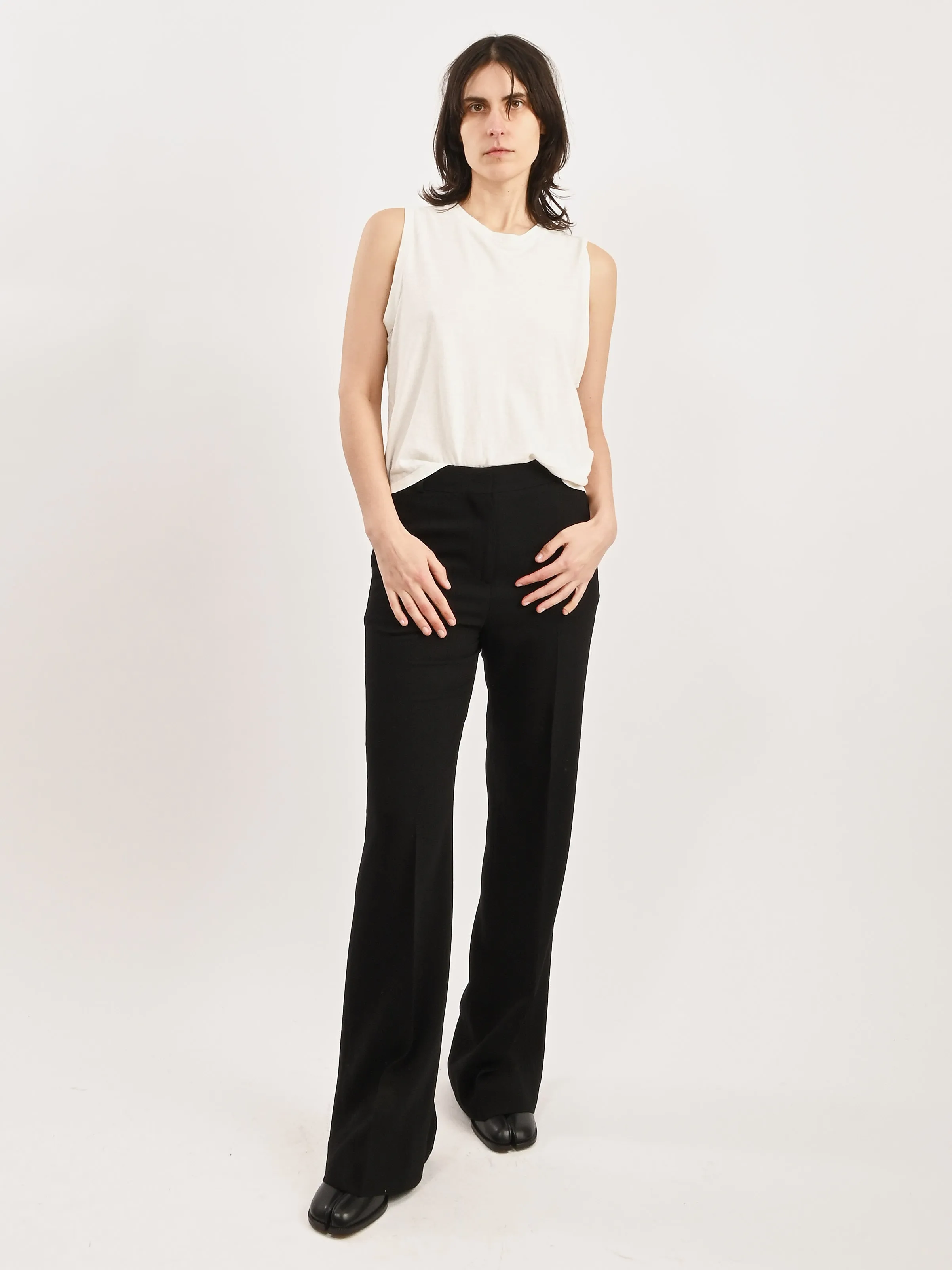 Black Flared Evening Trousers