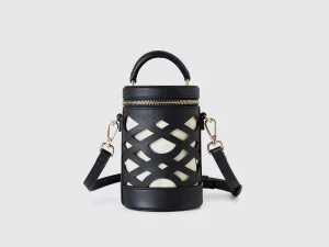 BLACK MINI CYLINDER BAG