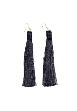 Black Tassel Earrings