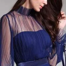 Blue Elegant Women Party Evening Dresses for Winter