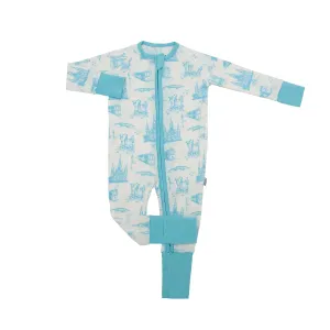 Blue Toile Zipper Pajama