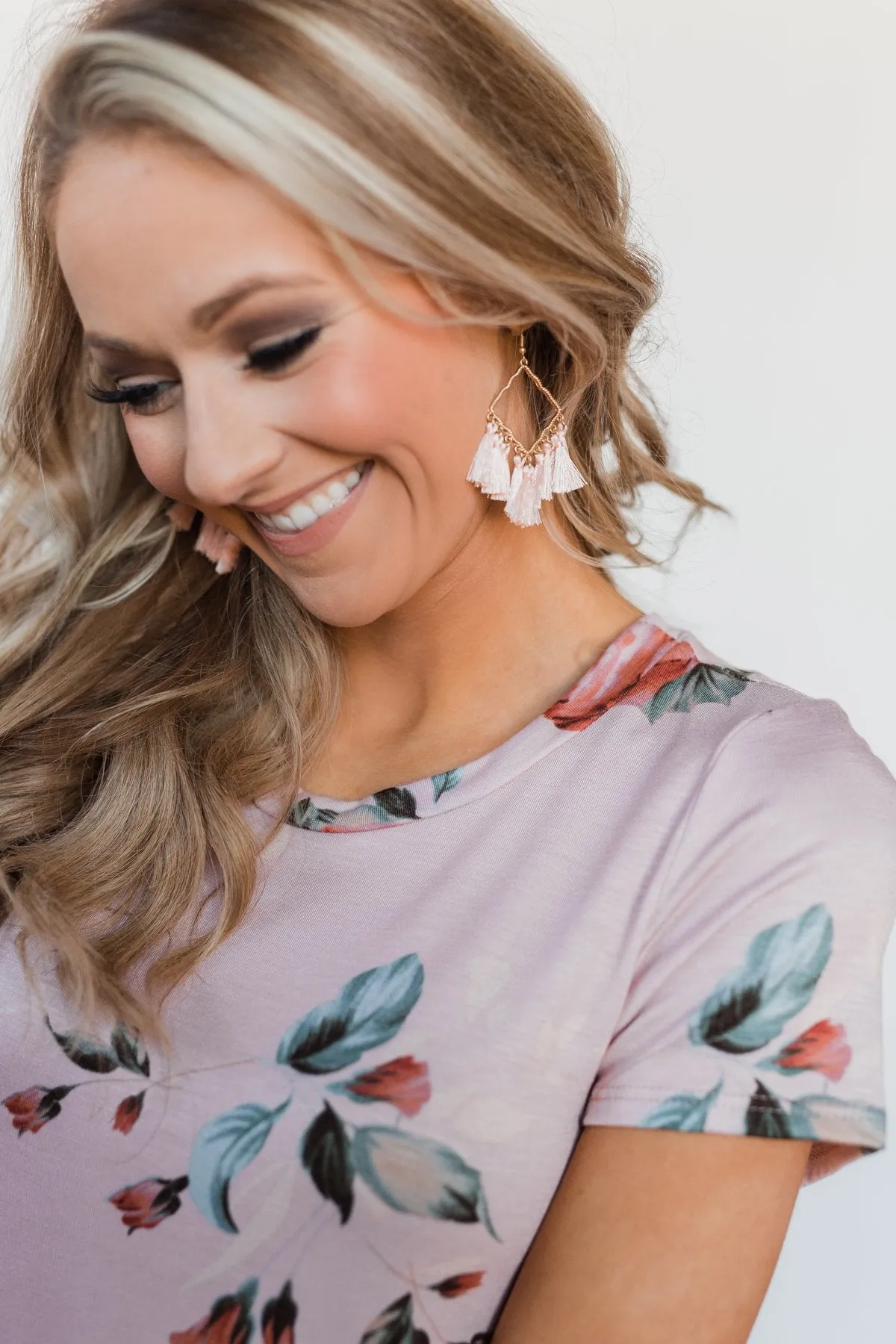 Blush Tassel Earrings