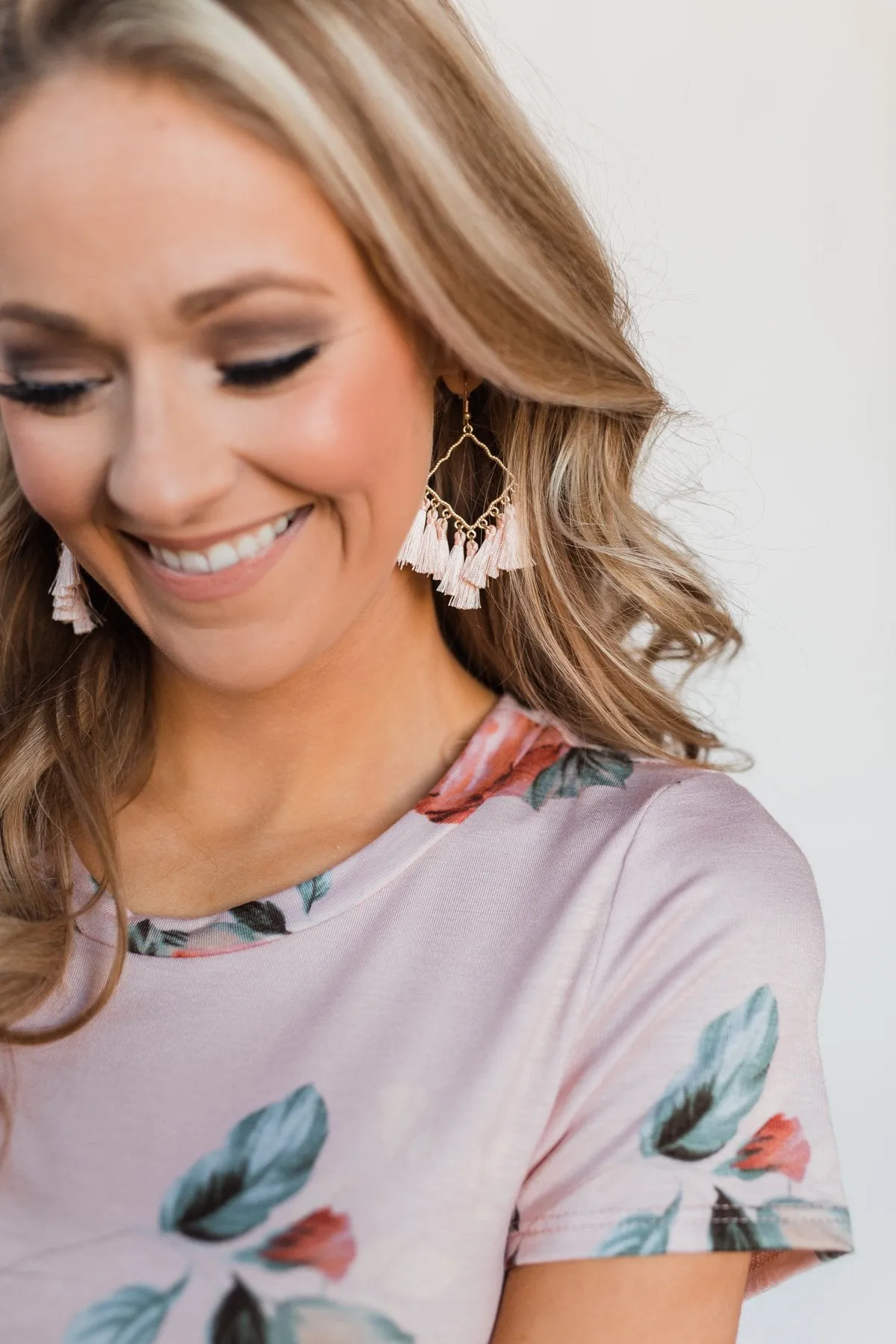Blush Tassel Earrings