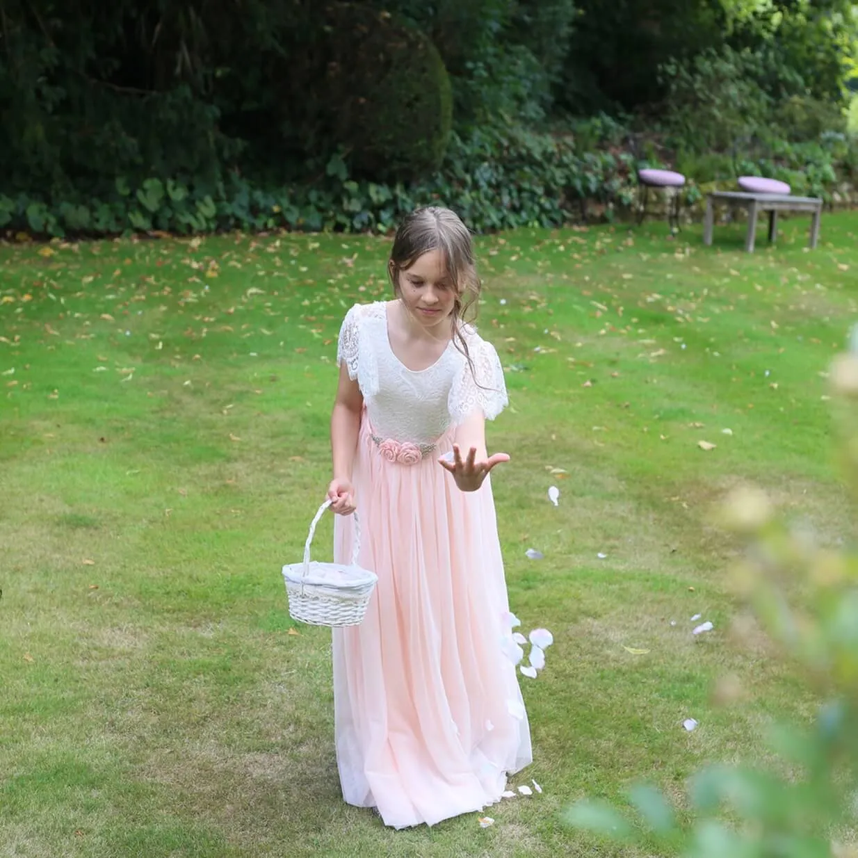 Bohemian Flutter Dress - Blush