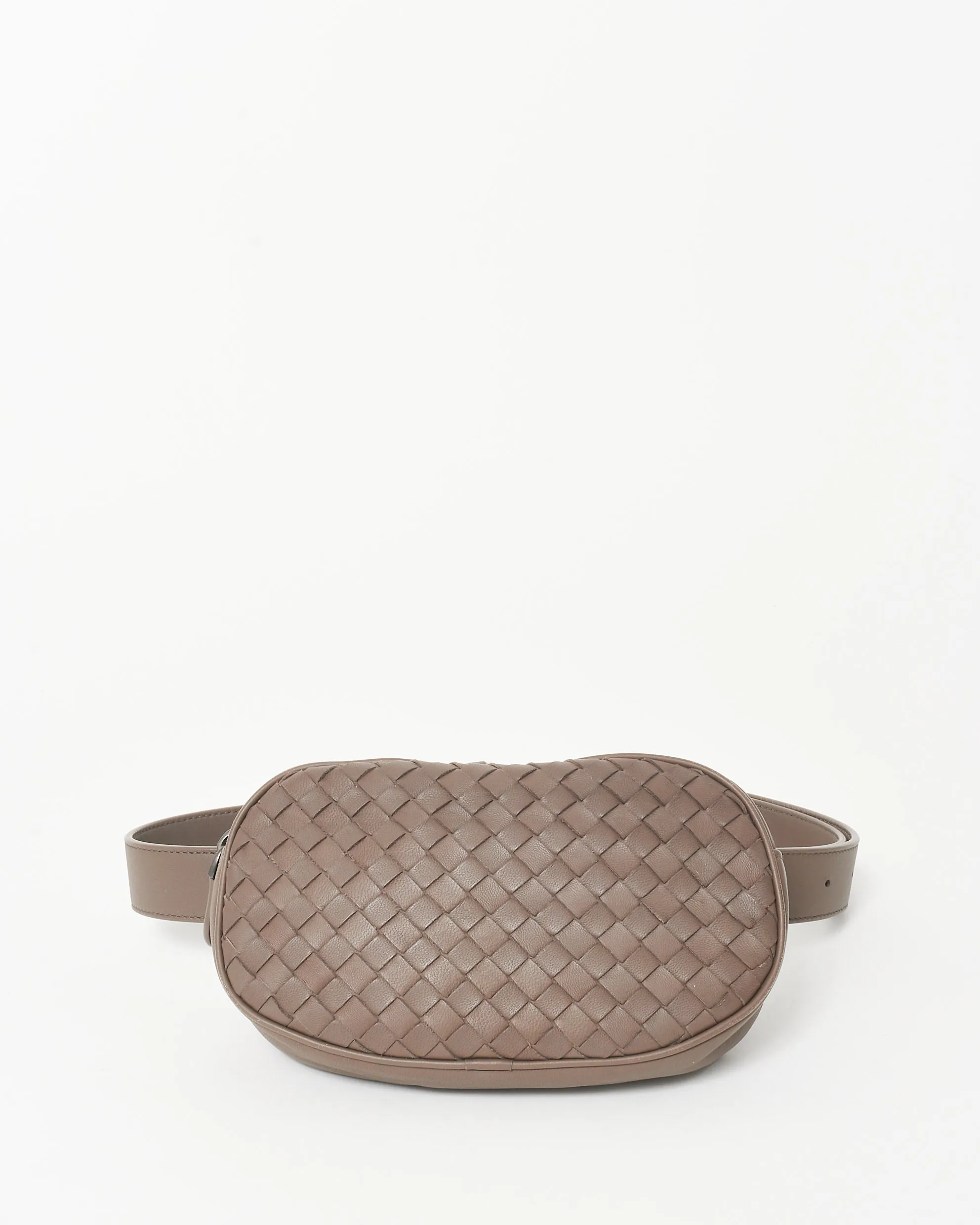 Bottega Veneta Taupe Intrecciato Leather Belt Bag
