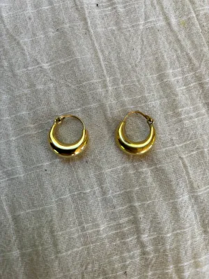 Brass Hoop Earrings - Small