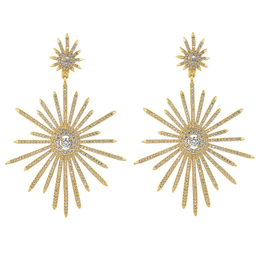 Bridal earrings - statement star - Venus by Stephanie Browne