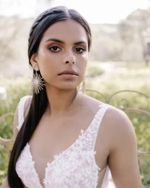 Bridal earrings - statement star - Venus by Stephanie Browne