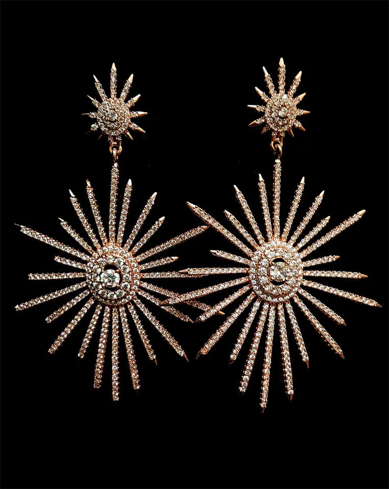 Bridal earrings - statement star - Venus by Stephanie Browne