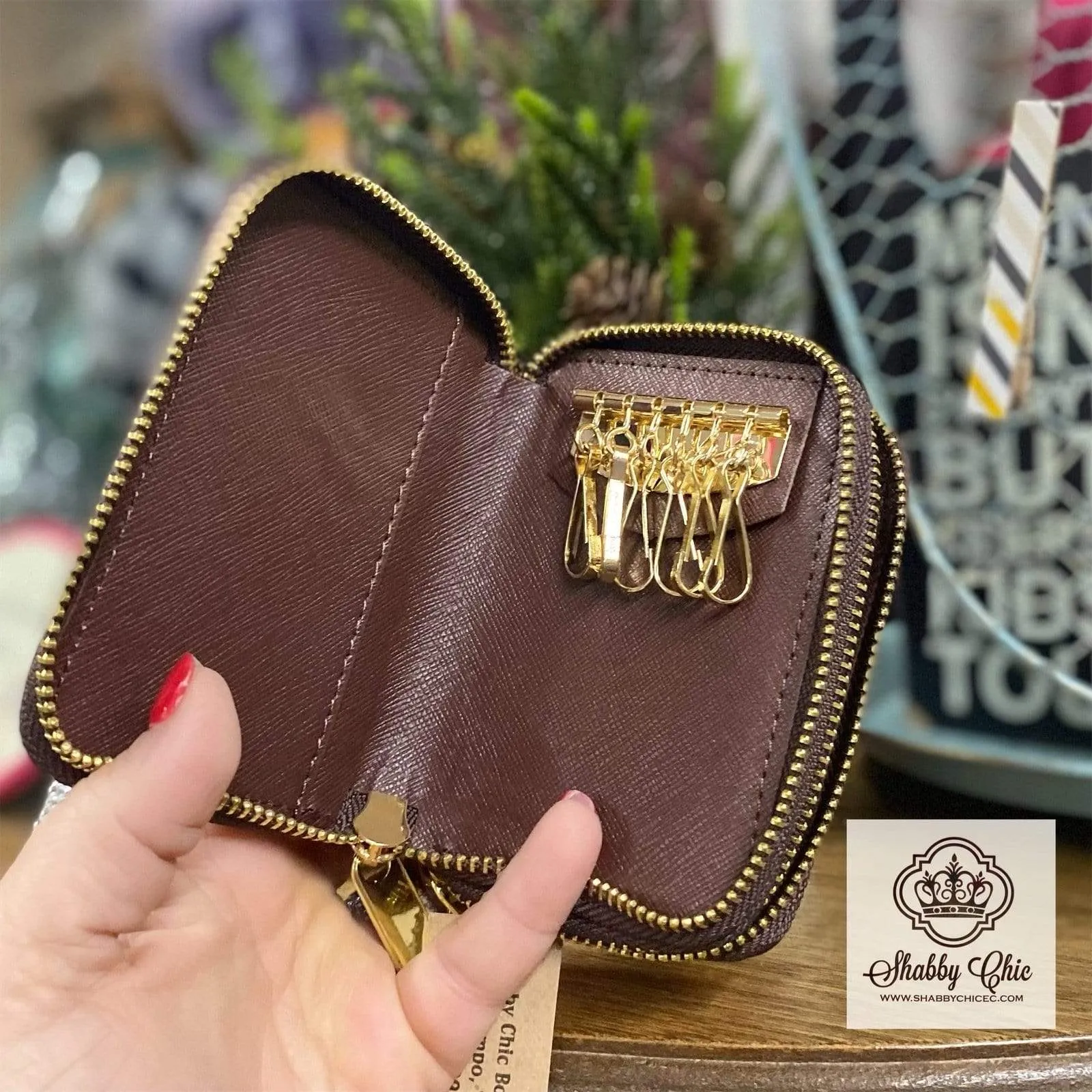 Brown Small Luxury Zip Wallet