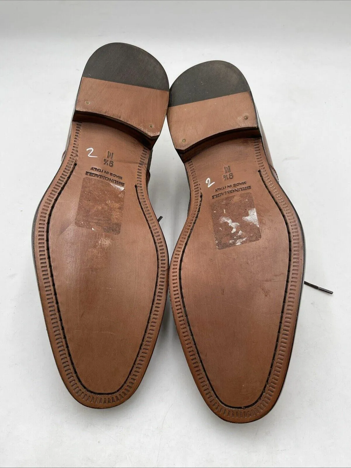 Bruno Magli DOMASCO Brown Leather Lace Up Cap Toe Oxfords Men’s Size 9.5M - Very Good
