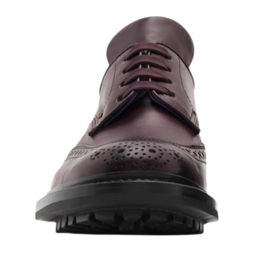 Burberry 8075770 Burberry X Trickers Devon Brogues In Aubergine Aubergine Brown Devon Shoe Male