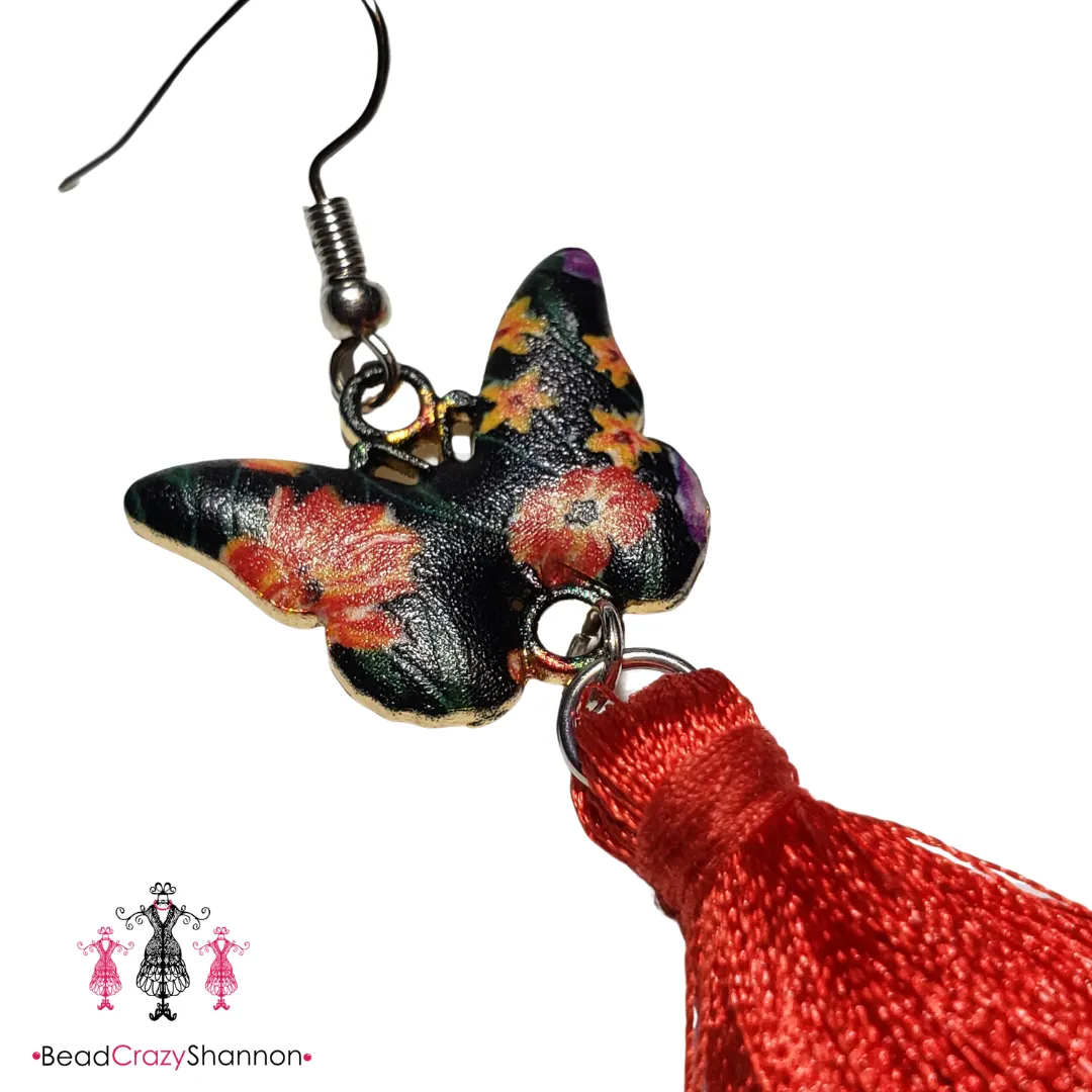Butterfly Tassel Earrings