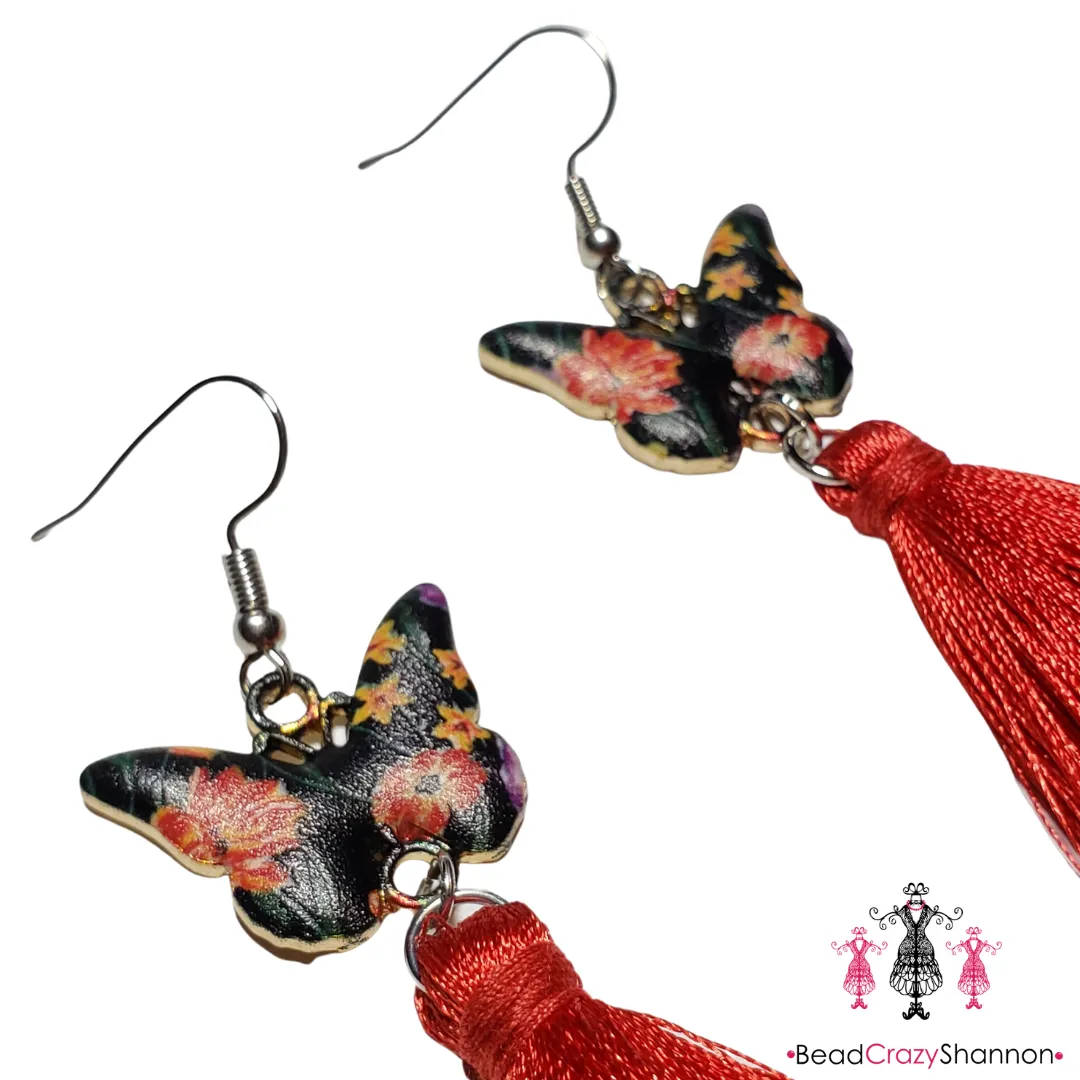 Butterfly Tassel Earrings