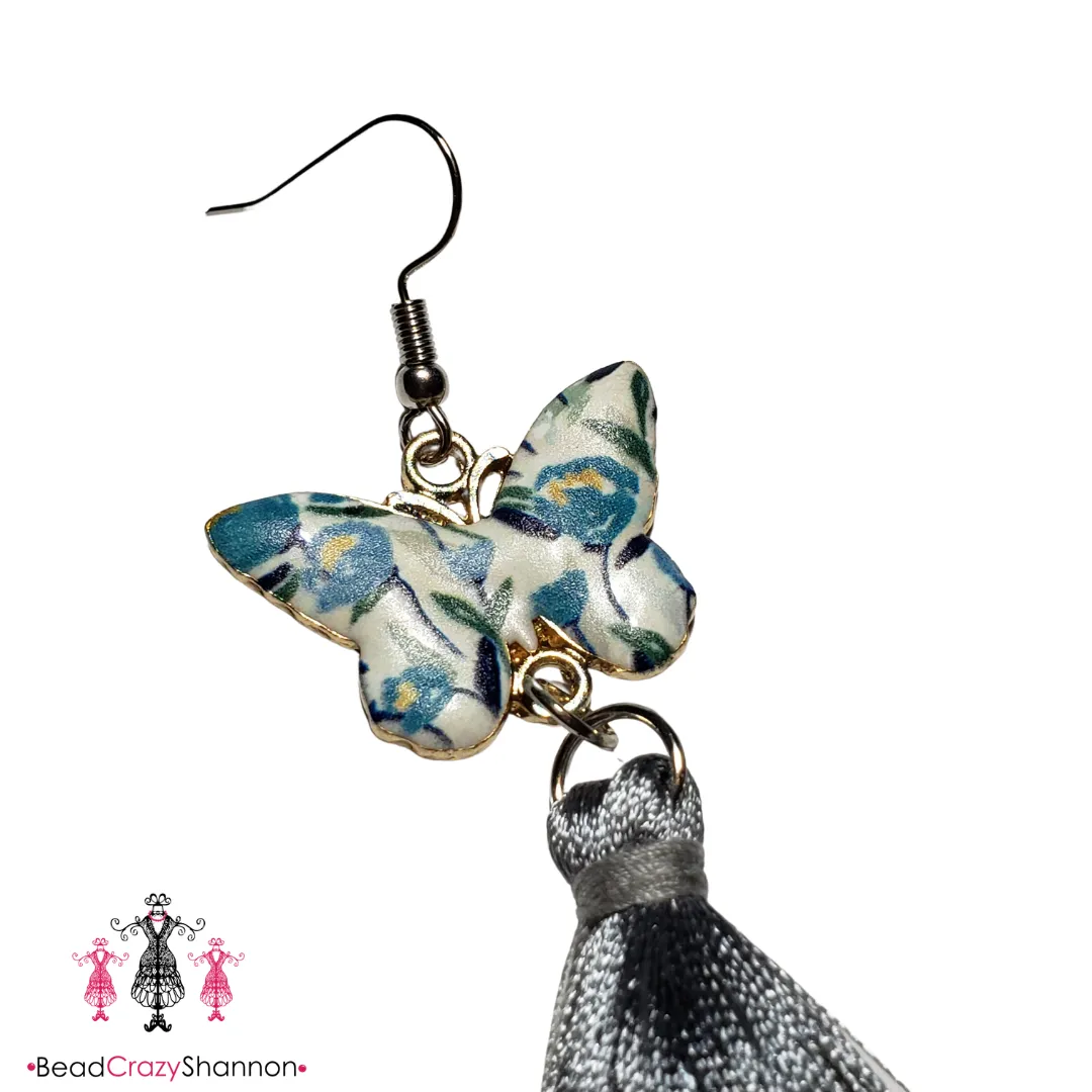 Butterfly Tassel Earrings