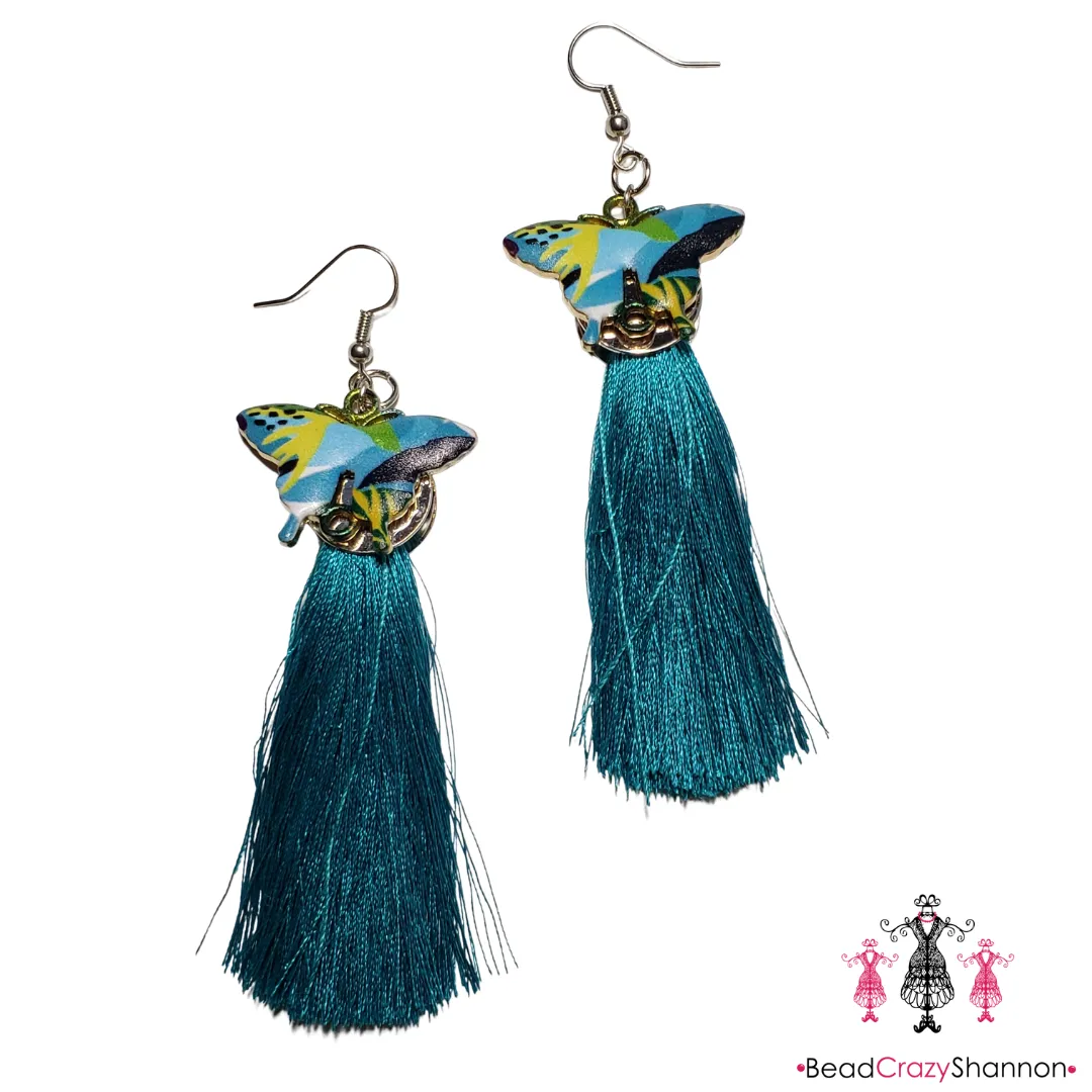 Butterfly Tassel Earrings
