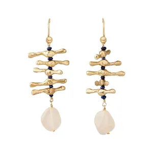 CALIMA BRONZE ROSE QUARTZ EARRINGS