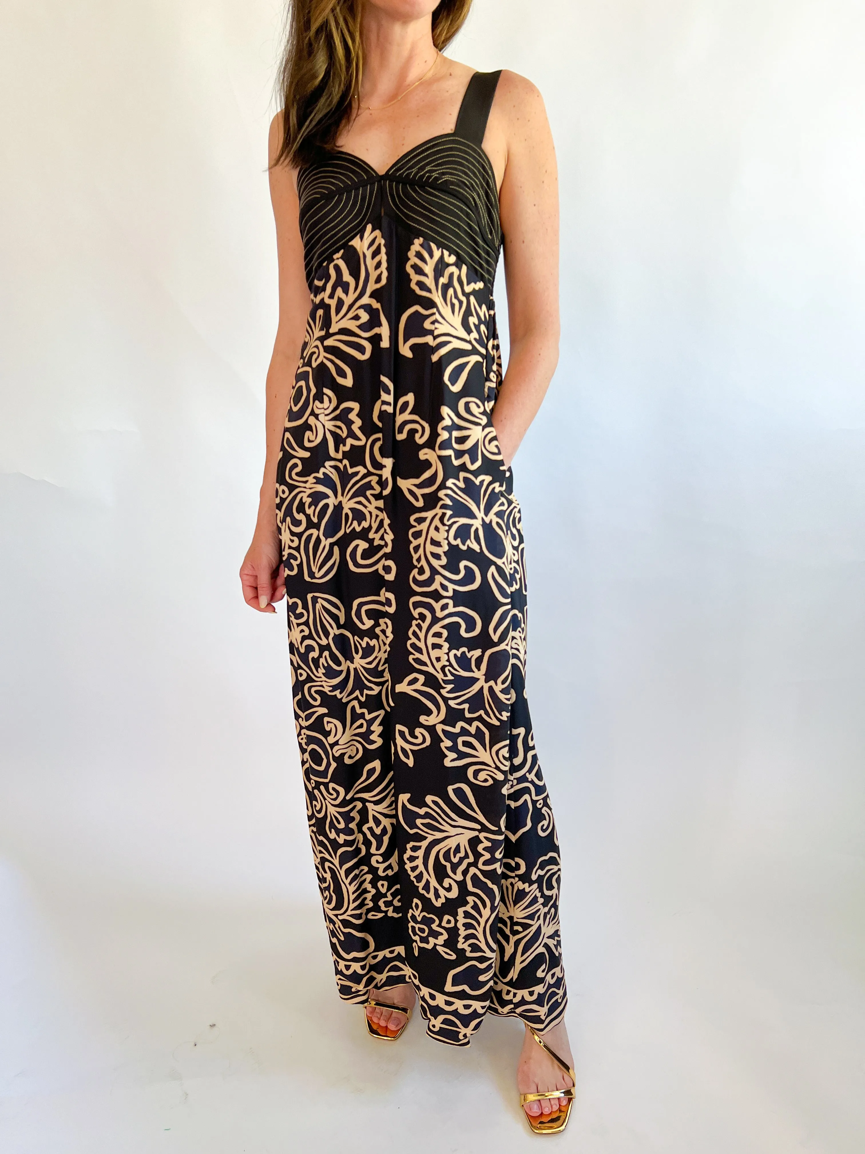 Carini Medallion Print Maxi Dress