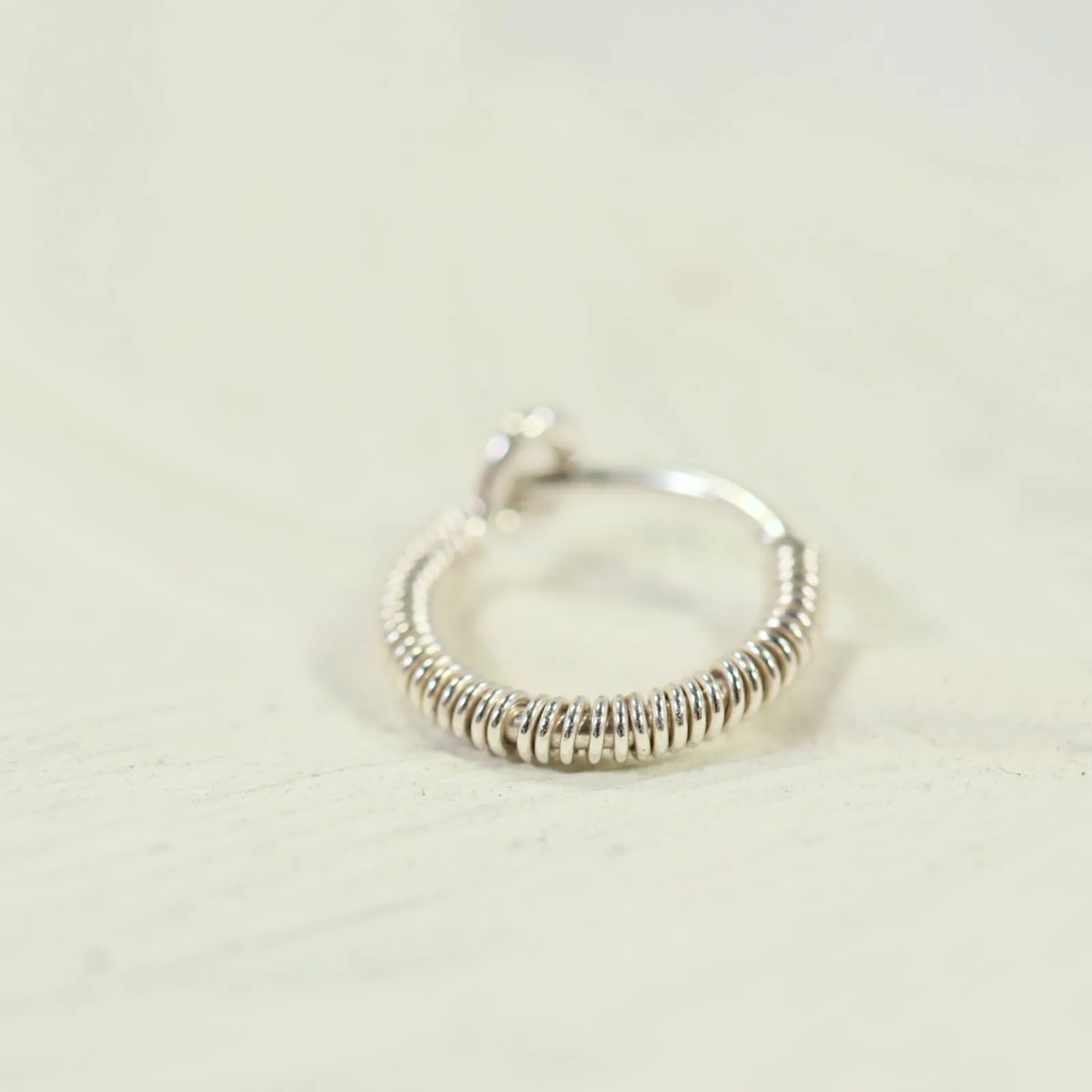 Cartilage Hoop Earring Full Wrap - SINGLE Choose Your Diameter, Gauge, Metal