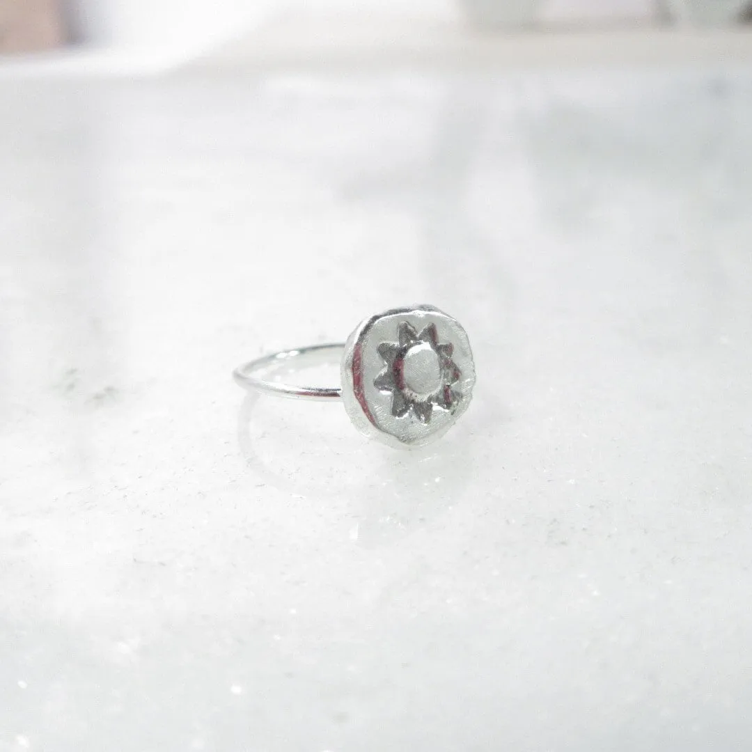 Cartilage Hoop Earring Nugget Symbol - Endless, Choose Your Diameter, Gauge, Mixed Metals