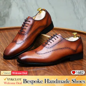 Carved Brock Dress Small Square Head Men's Oxford Shoes