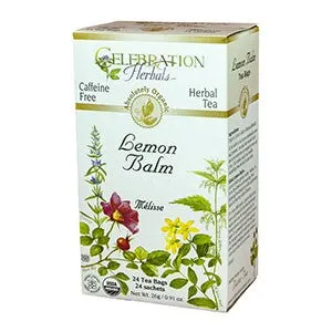 Celebration Herbals Lemon Balm Herb Organic 24 Tea Bags