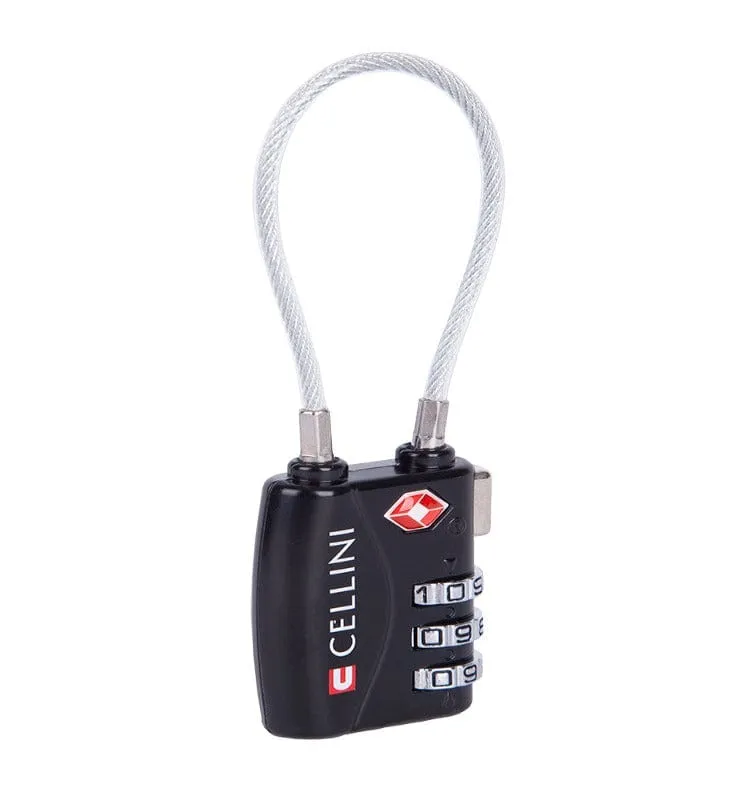 Cellini Accessories Tsa Cable Lock Black 331015