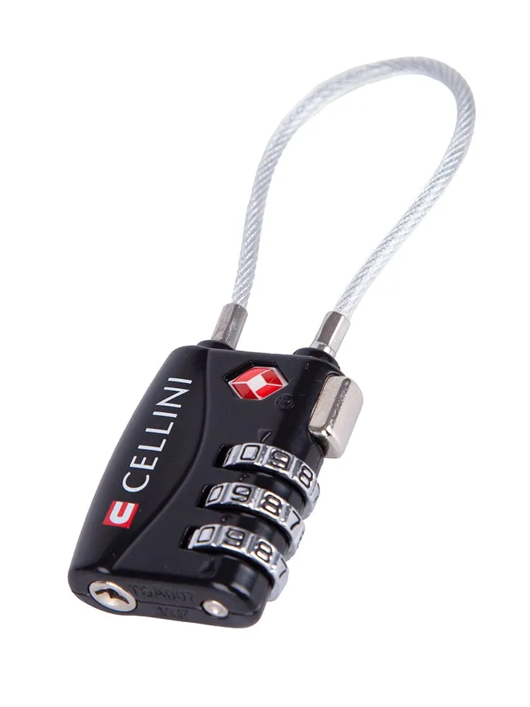 Cellini Accessories Tsa Cable Lock Black 331015